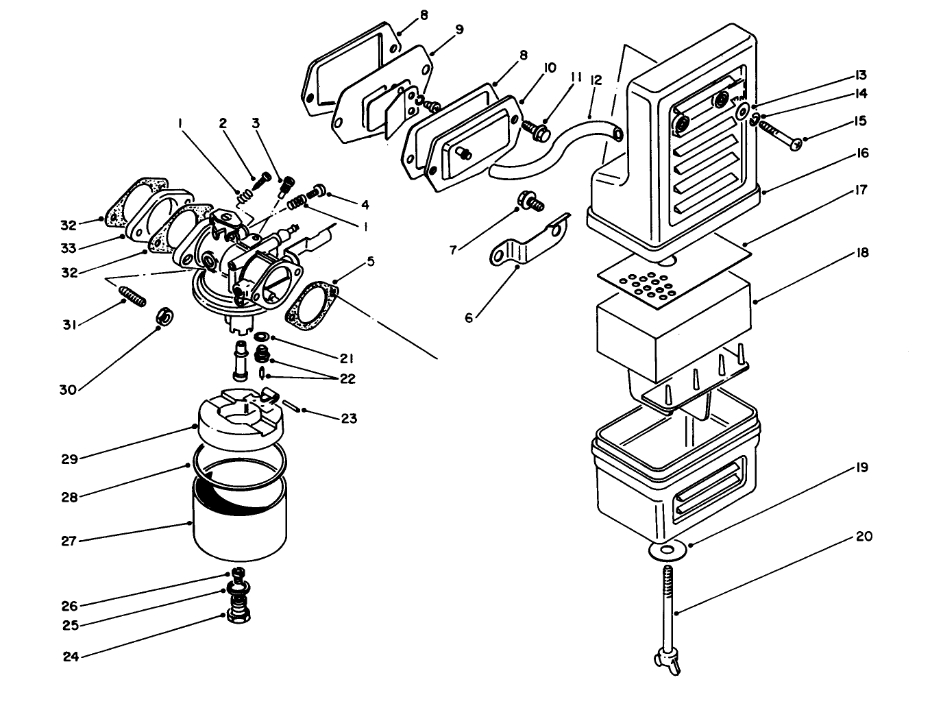 Air Cleaner & Carburetor Assembly