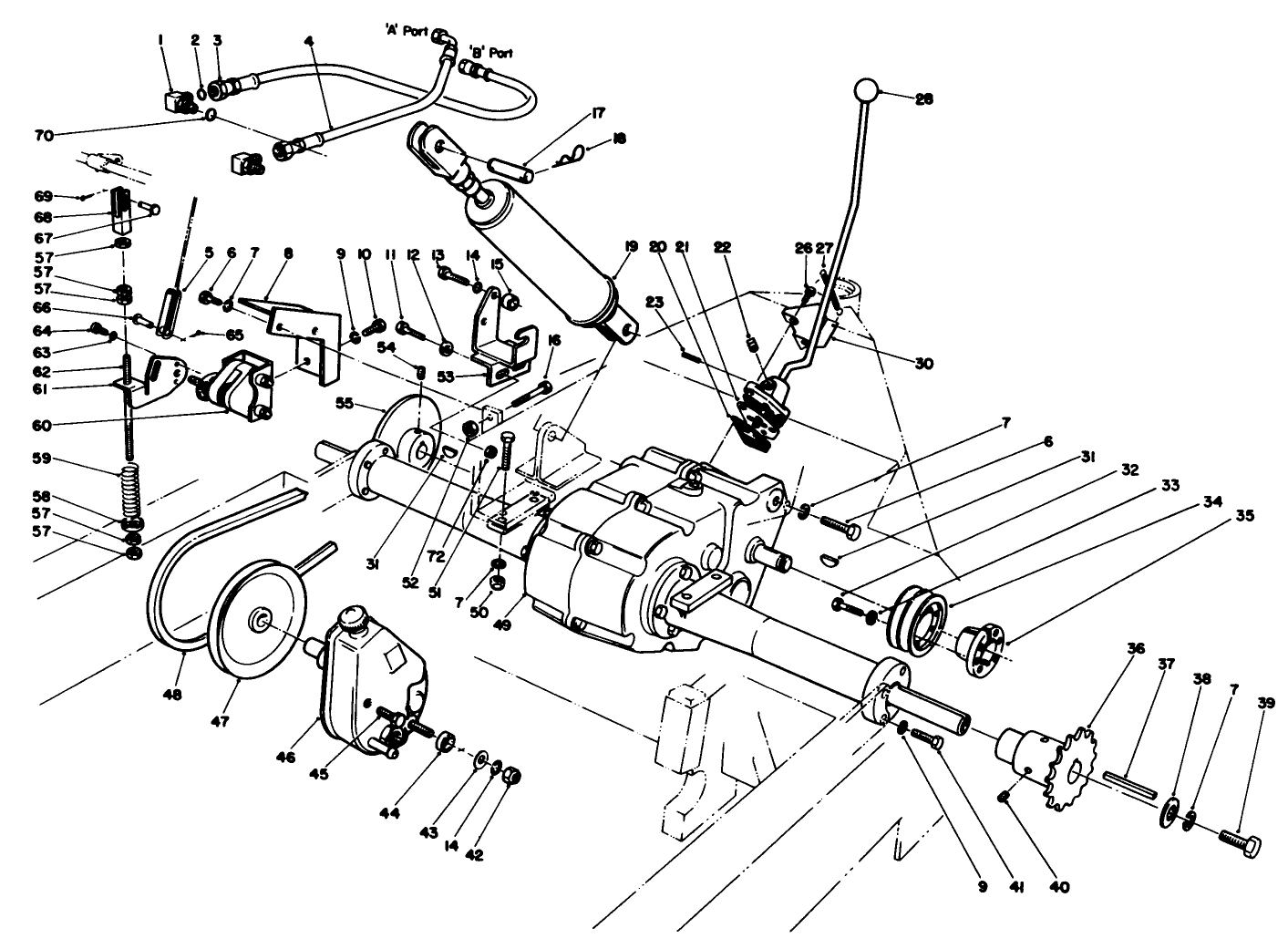 Transaxle, Brake & Pump Assembly