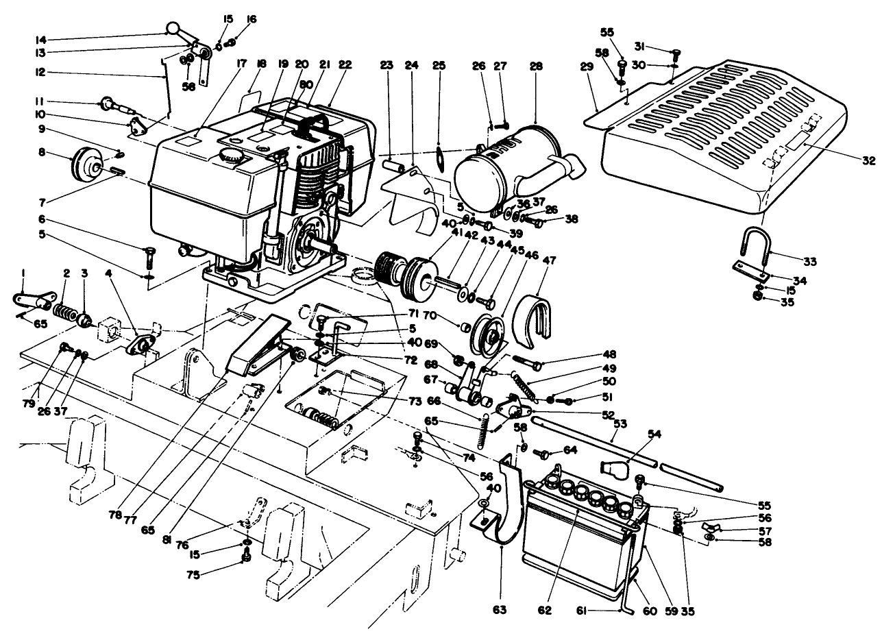 Clutch & Engine Assembly