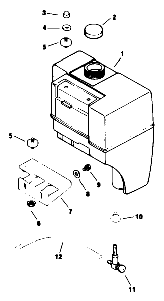 Fuel Tank-Engine Kohler Model No. M16s Spec No. 711512 (continued)