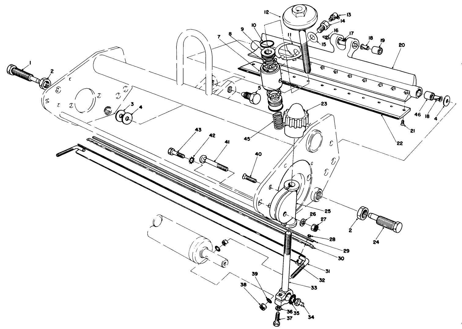 Bedbar & Scraper Comb Assembly (model Nos. 04450 & 04468)