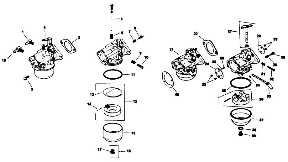 Carburetor-Engine Assembly-Kohler Model No. M16s-711533