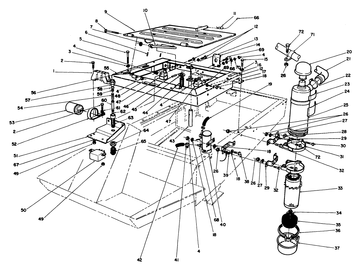 Seat Frame & Air Cleaner Assembly