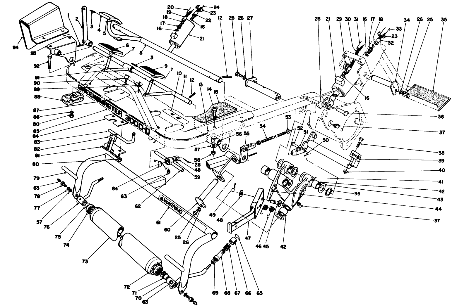 Foot Pedals & Roller Assembly