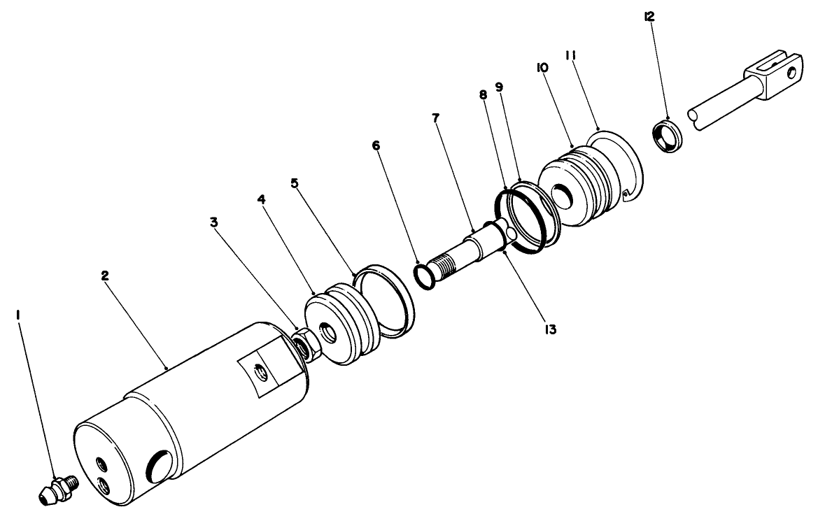 Front Hydraulic Lift Cylinder No. 63-9500