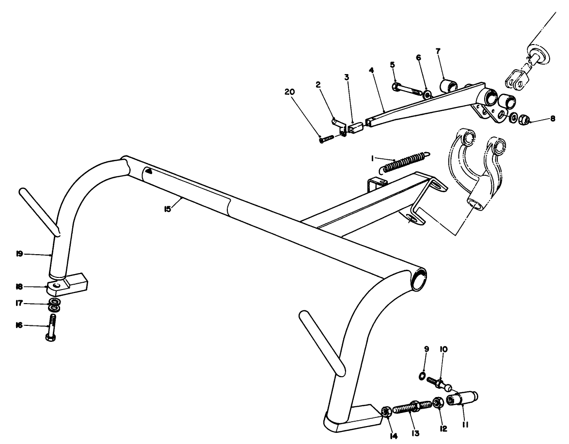 Direct Suspension Pull Frame Kit Model No. 04452 Right Frame Assembly (optional)