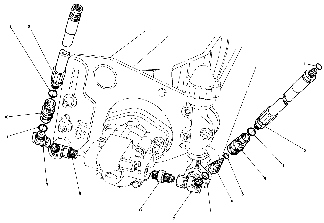 Backlapping Kit No. 63-4960 Left Reel Motor Plumbing (optional)