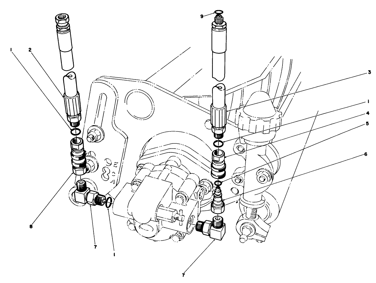 Backlapping Kit No. 63-4960 Right Reel Motor Plumbing (optional)