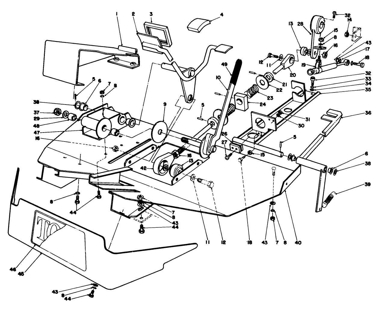 Foot Rest & Pedal Assembly