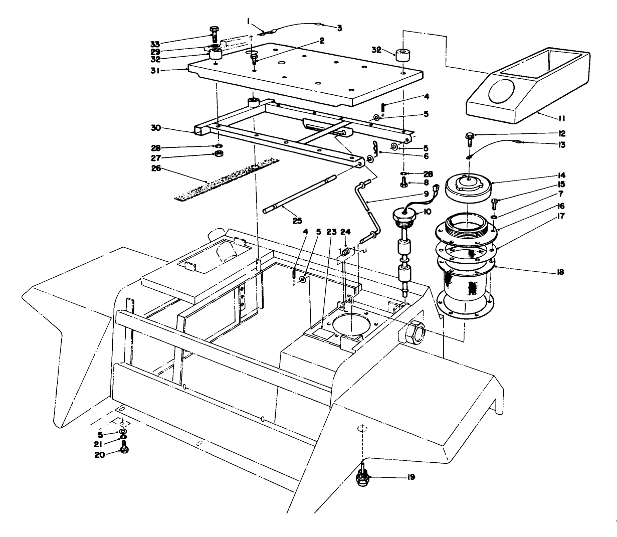 Seat Platform & Filler Cap Assembly