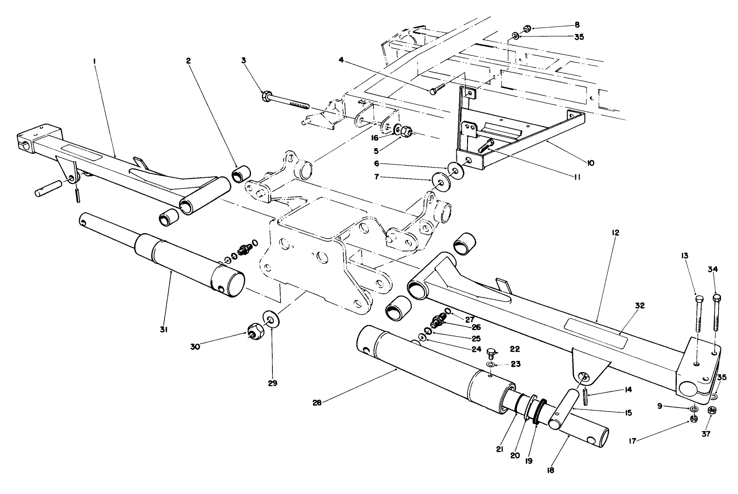 No. 2 & 3 Lift Arms Assembly