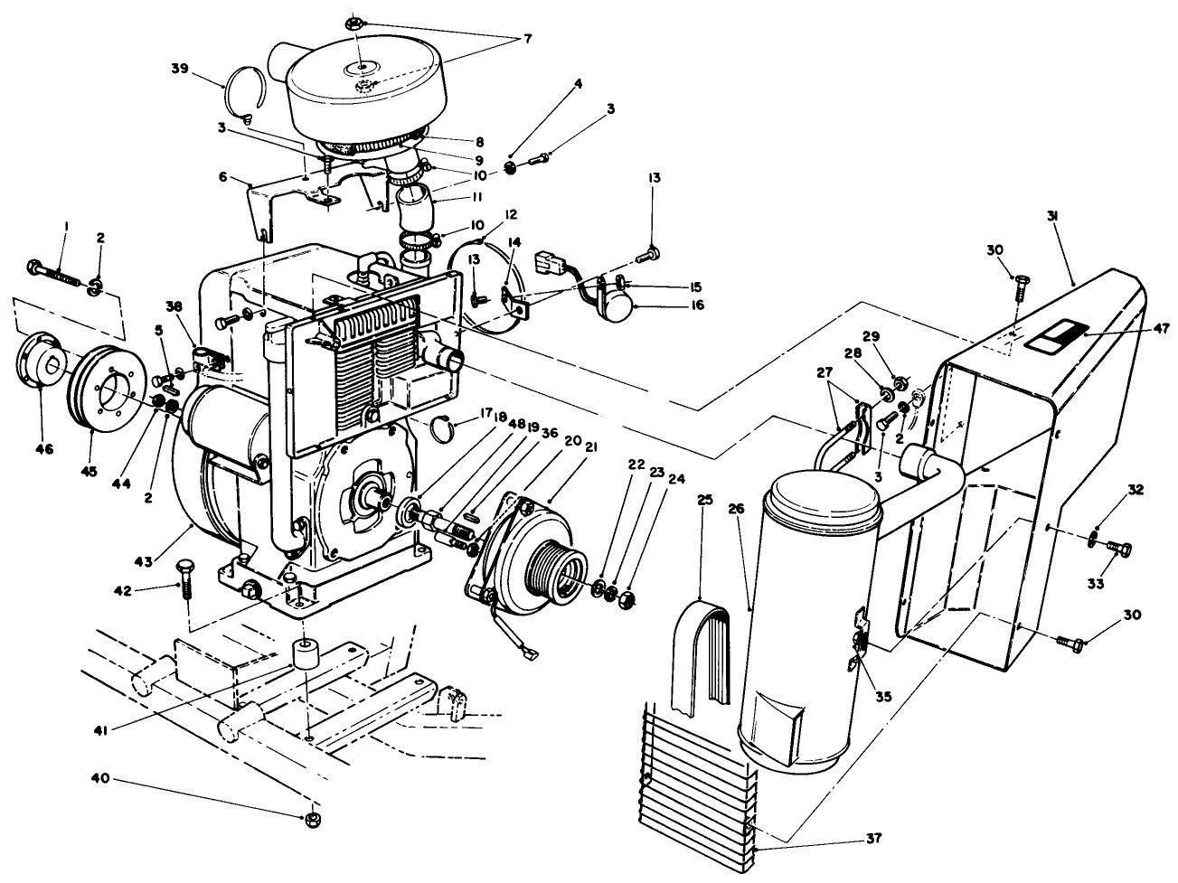 Engine & Clutch Assembly