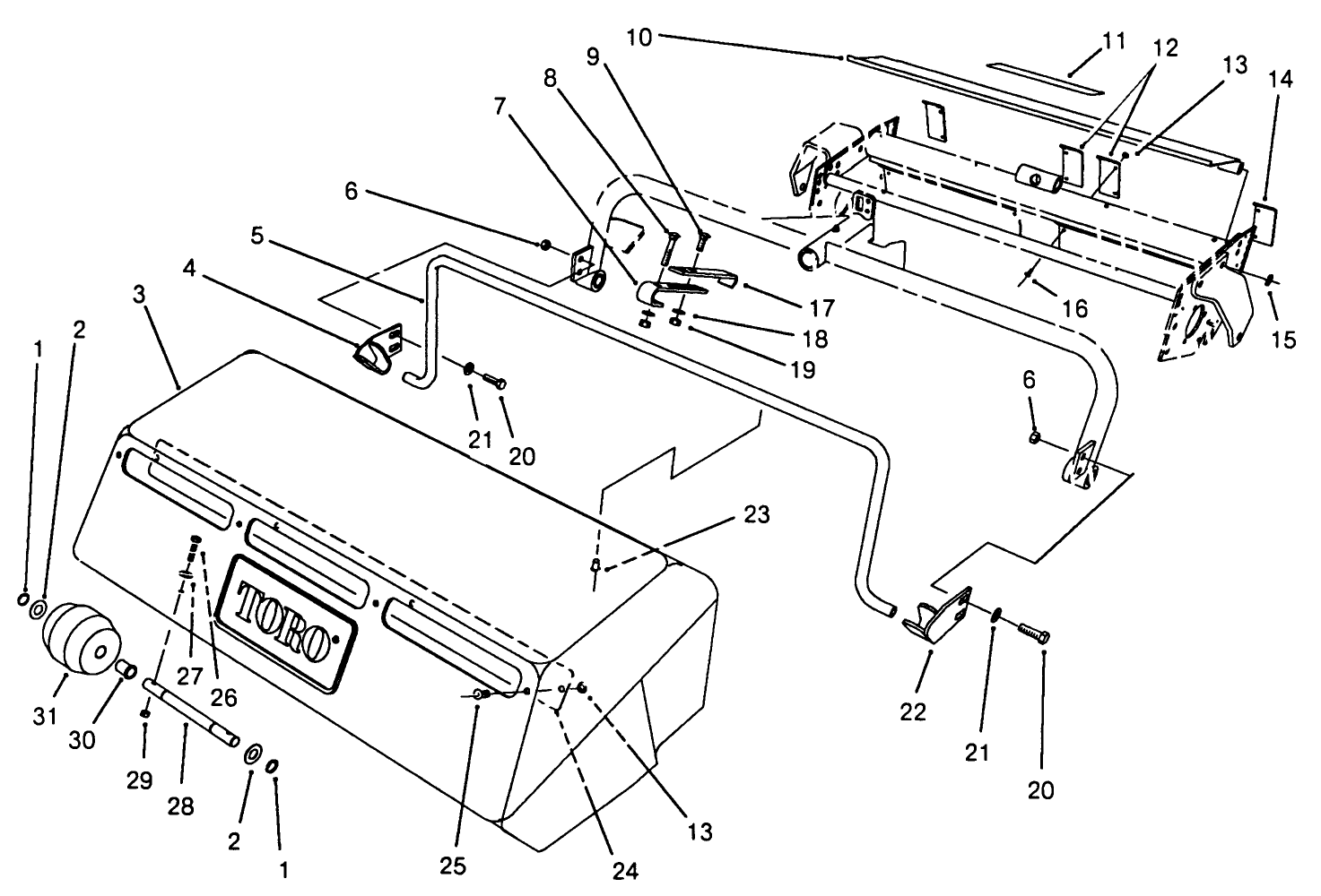 Grass Collection System Model 03433 (opt.)(cont.)(rear Cutting Unit Basket Assembly)