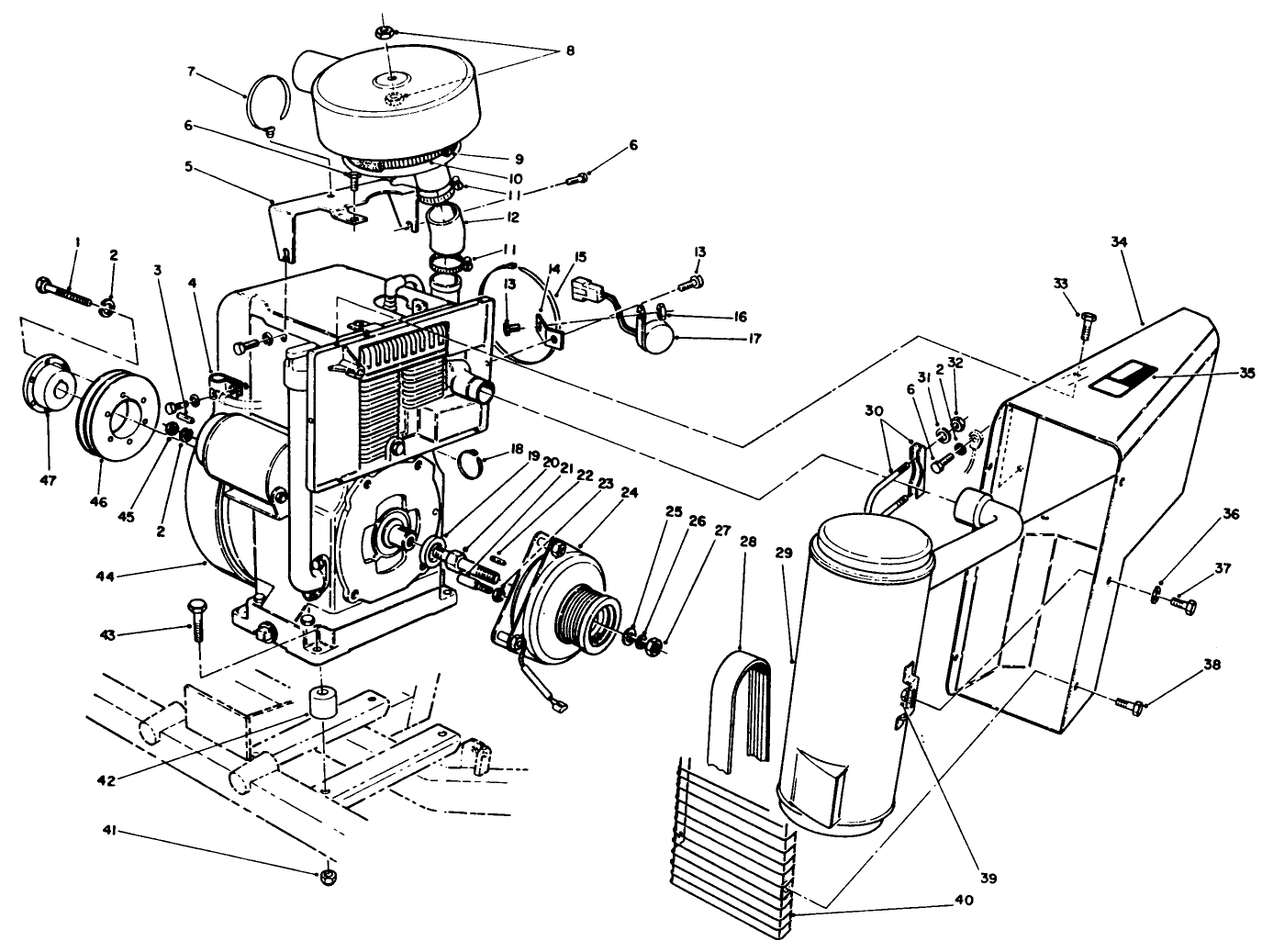 Engine & Clutch Assembly