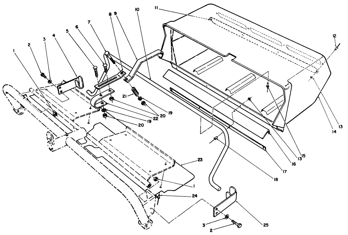 Grass Collection System Model 03433 (opt.)(cont.)(rear Cutting Unit Basket Assembly)