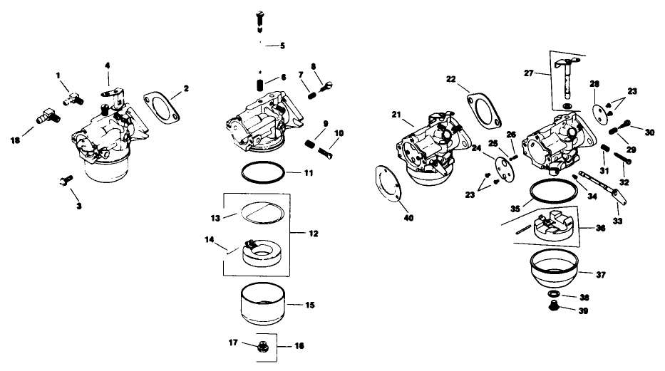Carburetor-Engine Assembly-Kohler Model No. M16s-711533
