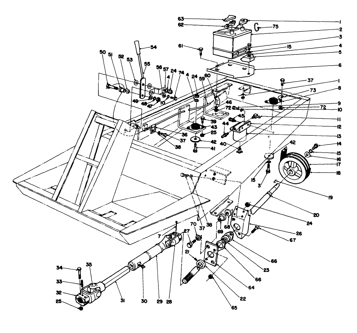 Power Take Off Battery & Engine Mount