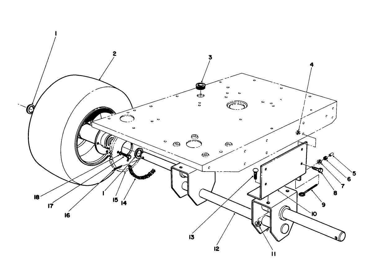 Rear Wheel & Axle Assembly