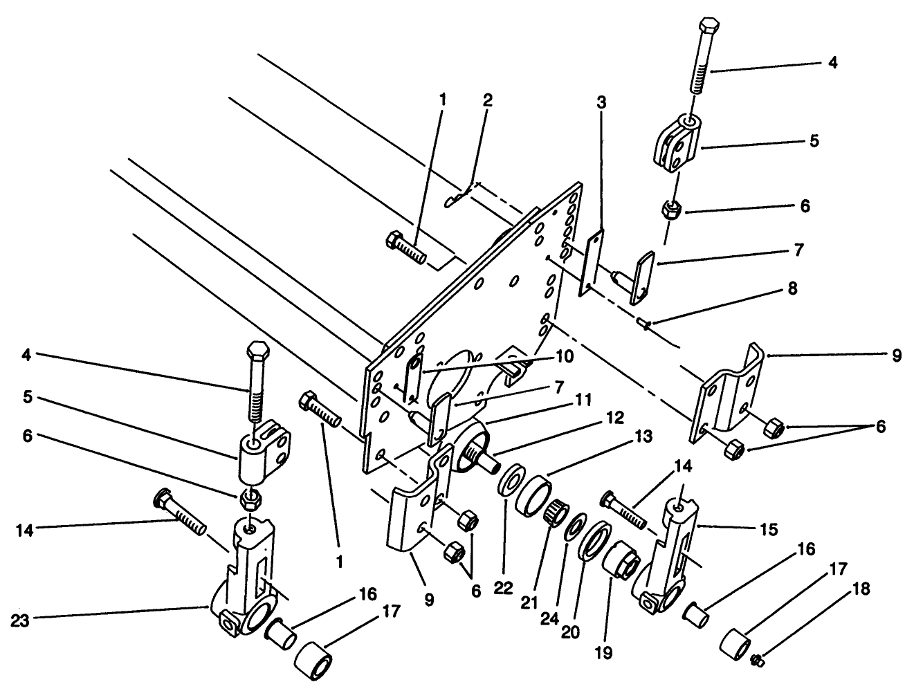 5 Blade Floating Cutting Unit Roller Assembly