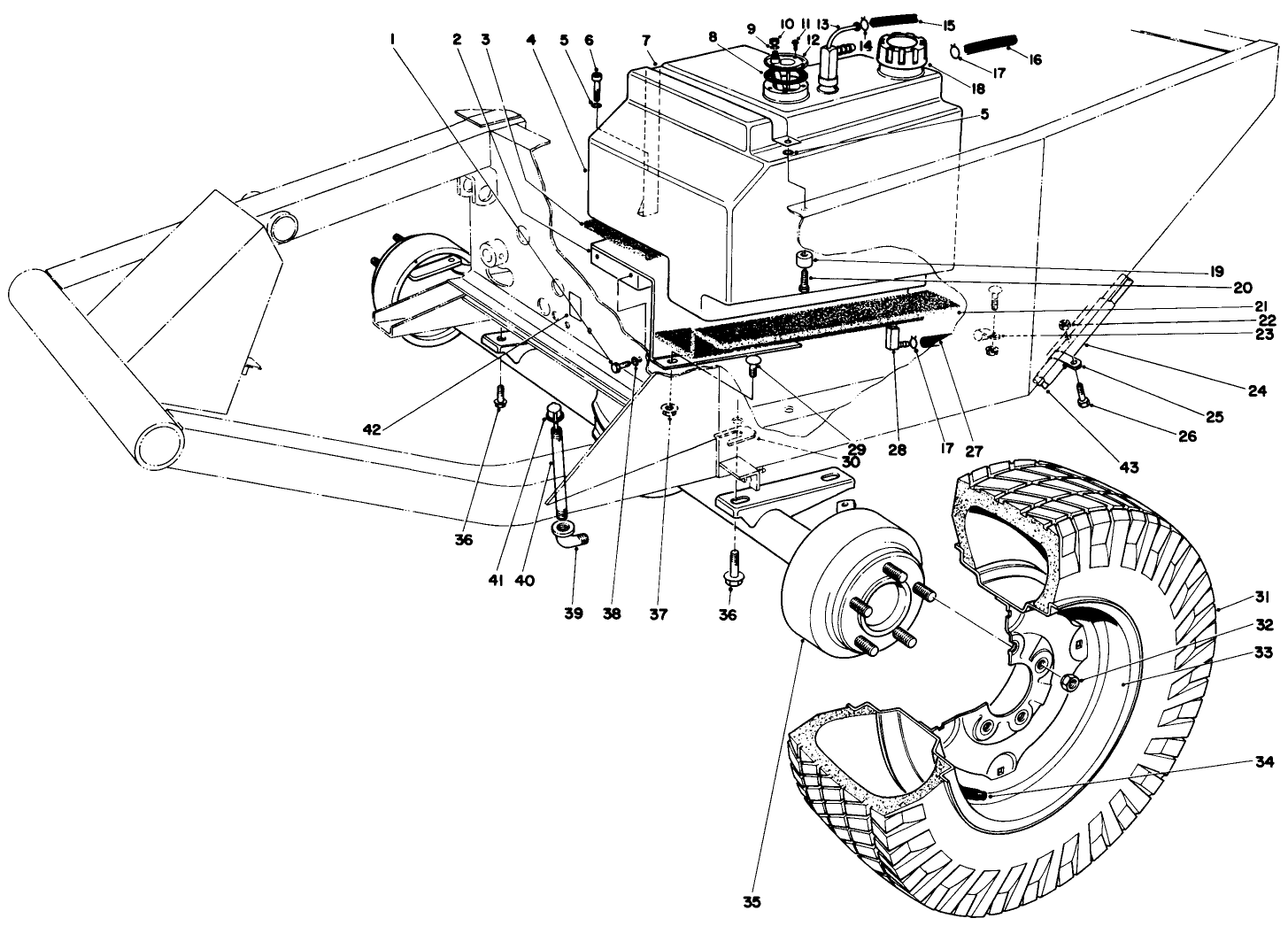 Front Axle & Fuel Tank Assembly