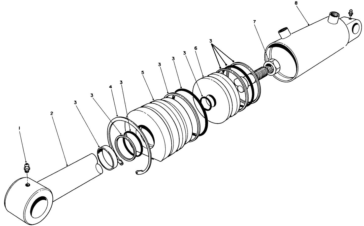 Hydraulic Lift Cylinder No. 62-4250 (2 1/2