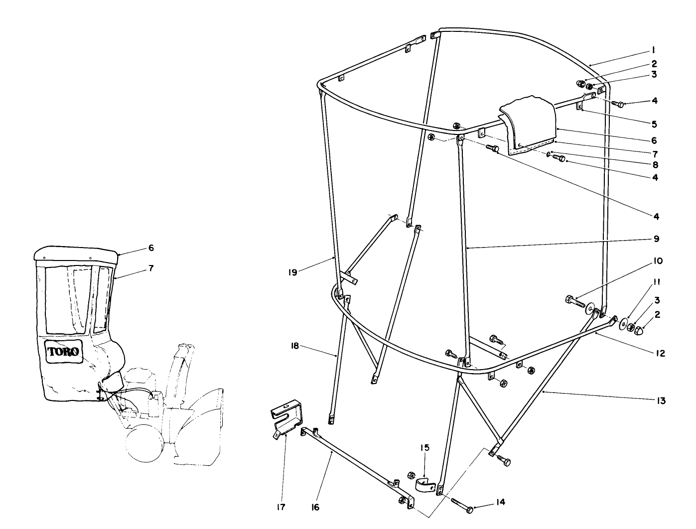 Snow Cab Assembly No. 68-9500 (optional)