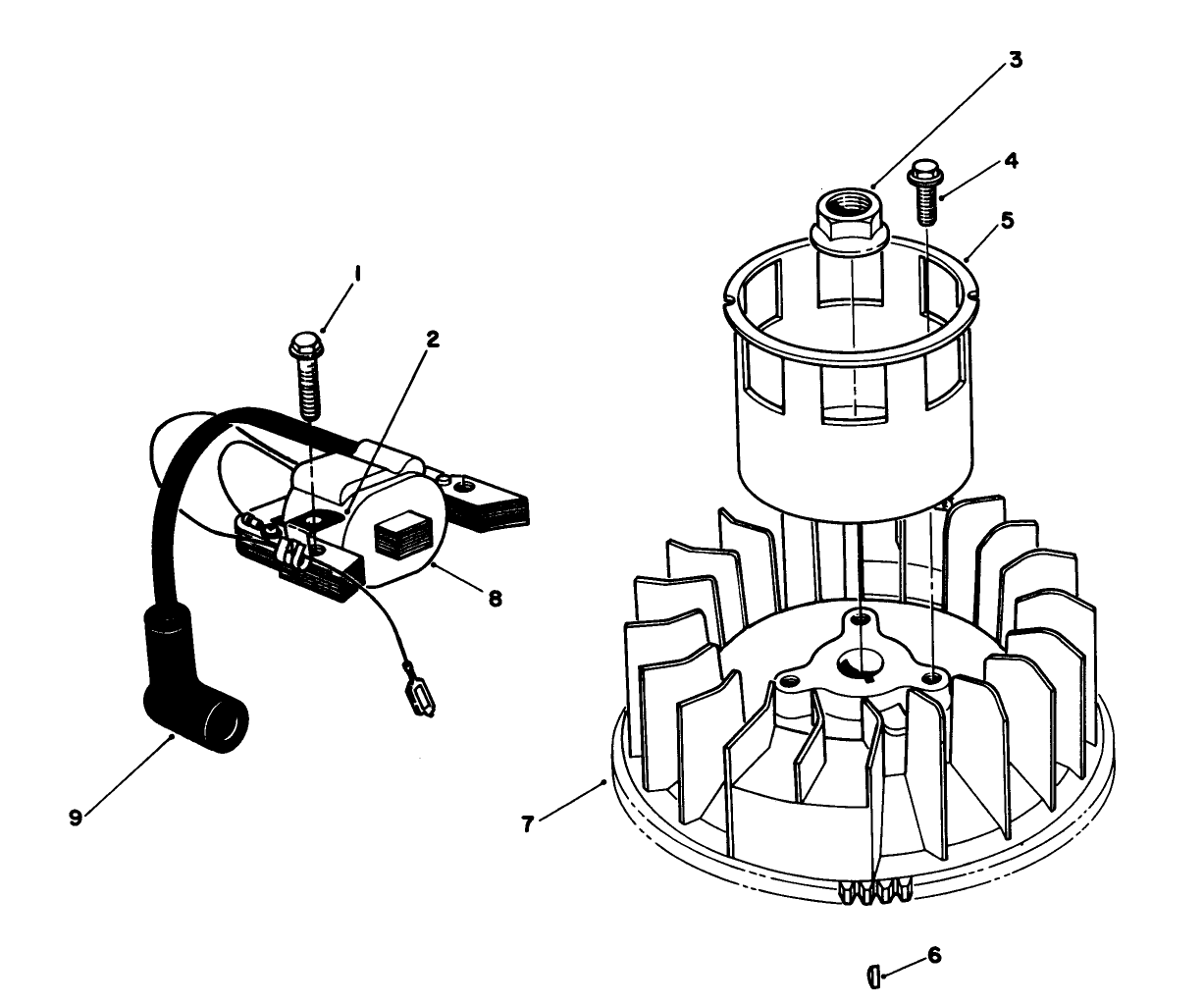 Magneto & Flywheel Assembly (engine Model No. Vmj8)