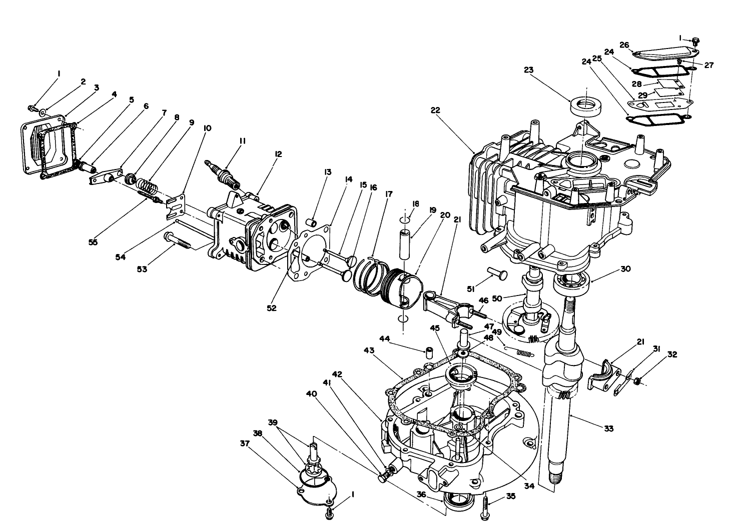 Crankcase Assembly (continued)(engine Model No. Vmj8)