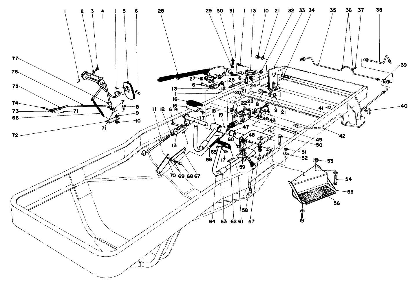 Brake, Clutch, Throttle Controls