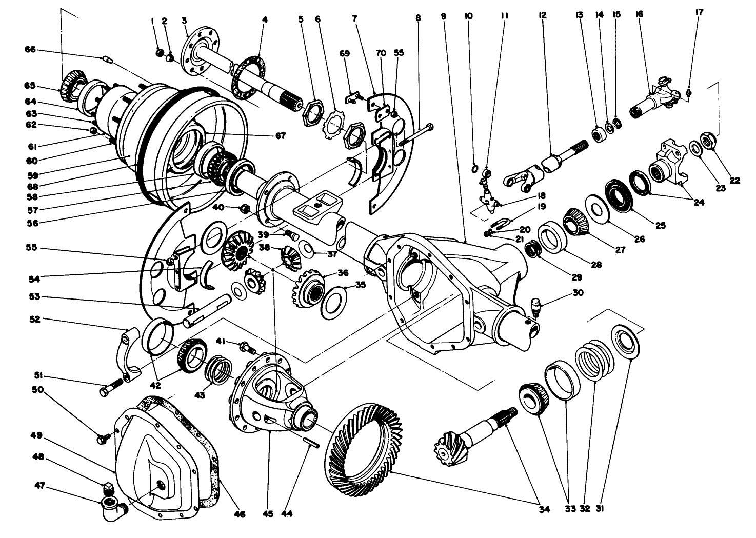 Rear Axle (36-9830) And Drive Line (44-1130)