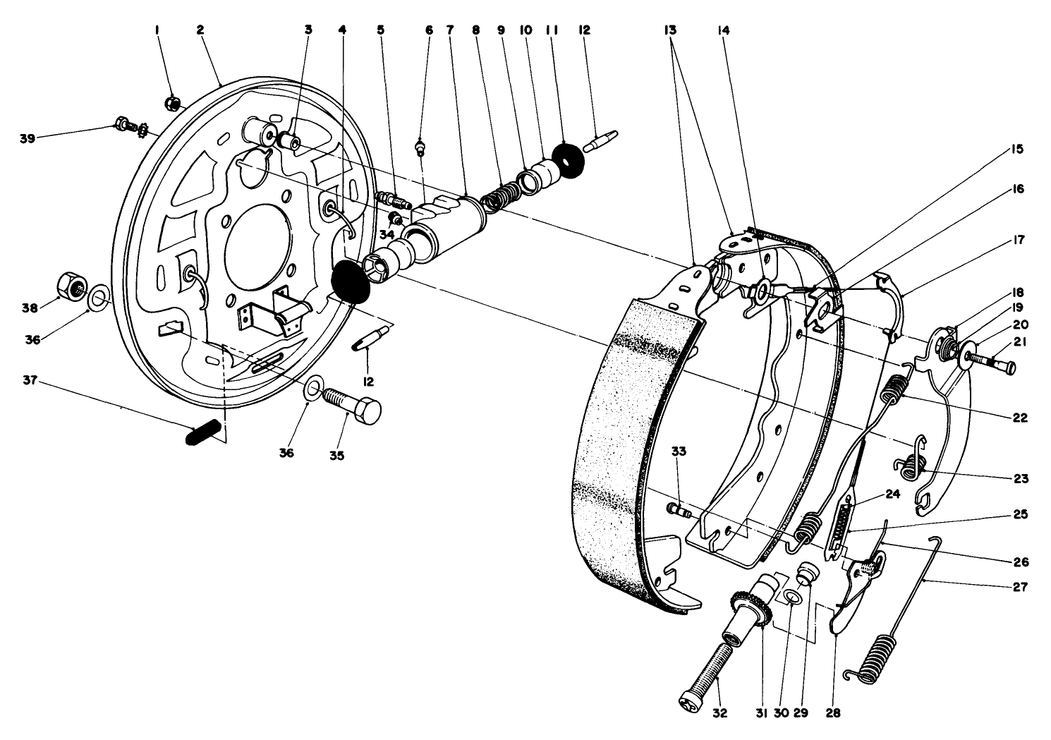 Rear Brake Assembly (37-1010 R.h. & 37-1020 L.h.)