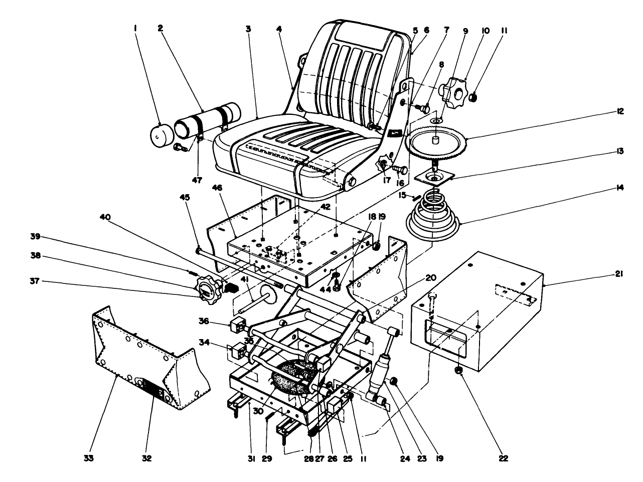 Seat Assembly (60-9070) And Suspension Assembly (46-3430)