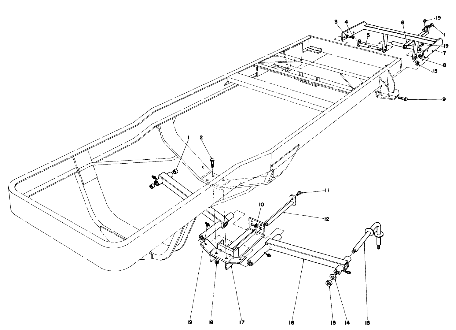 Drawbar Assembly No. 1, 2 And 3 Position