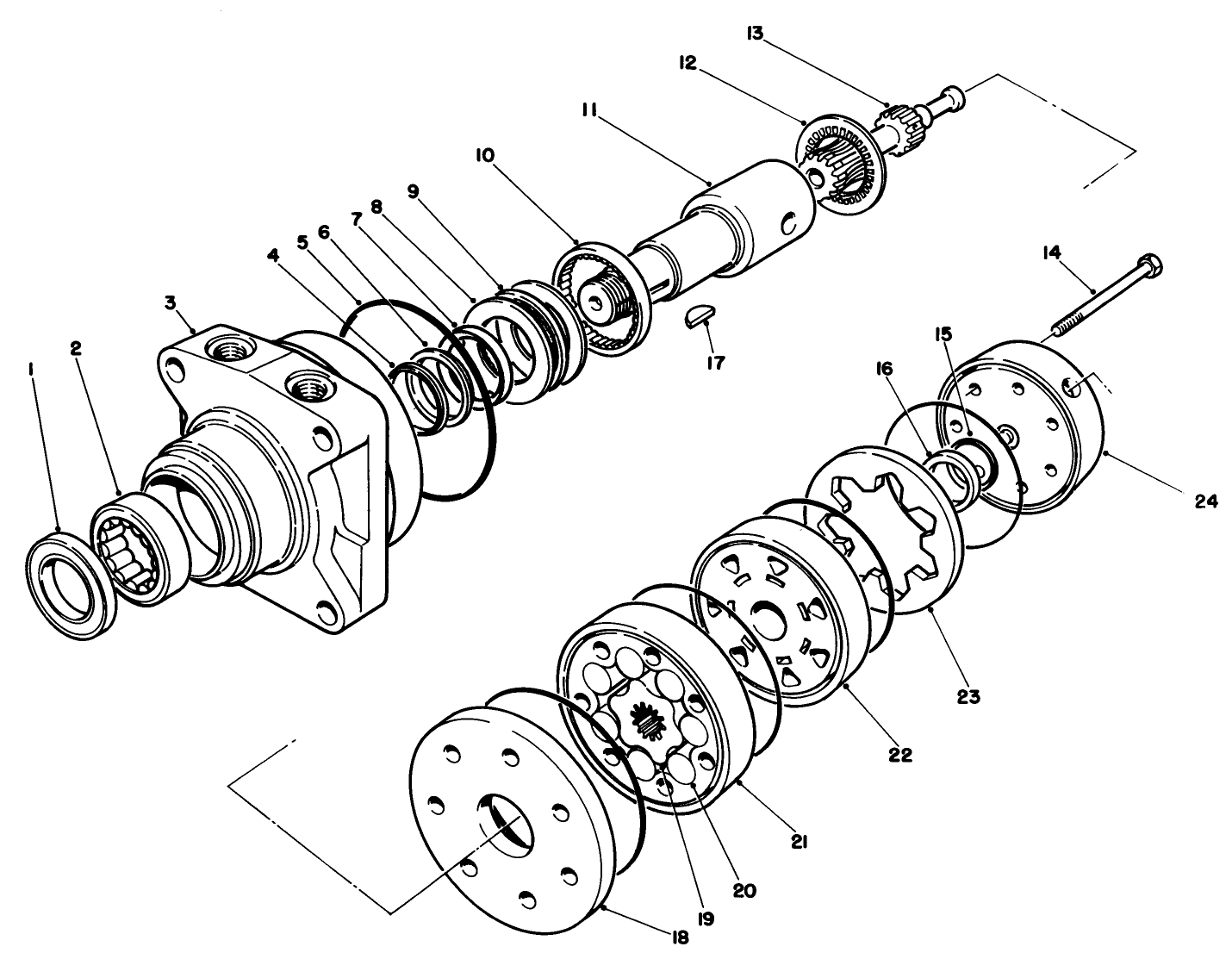 Hydraulic Drive Motor Left Rear No. 75-9831