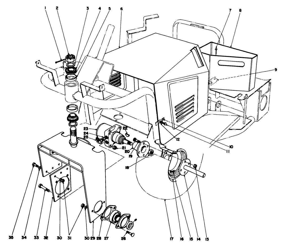 Front Steering Fork And Motor Assembly