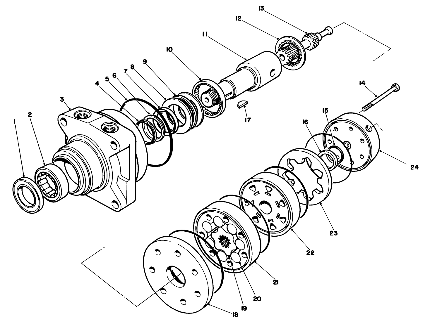 Hydraulic Drive Motor (front) No. 75-9830
