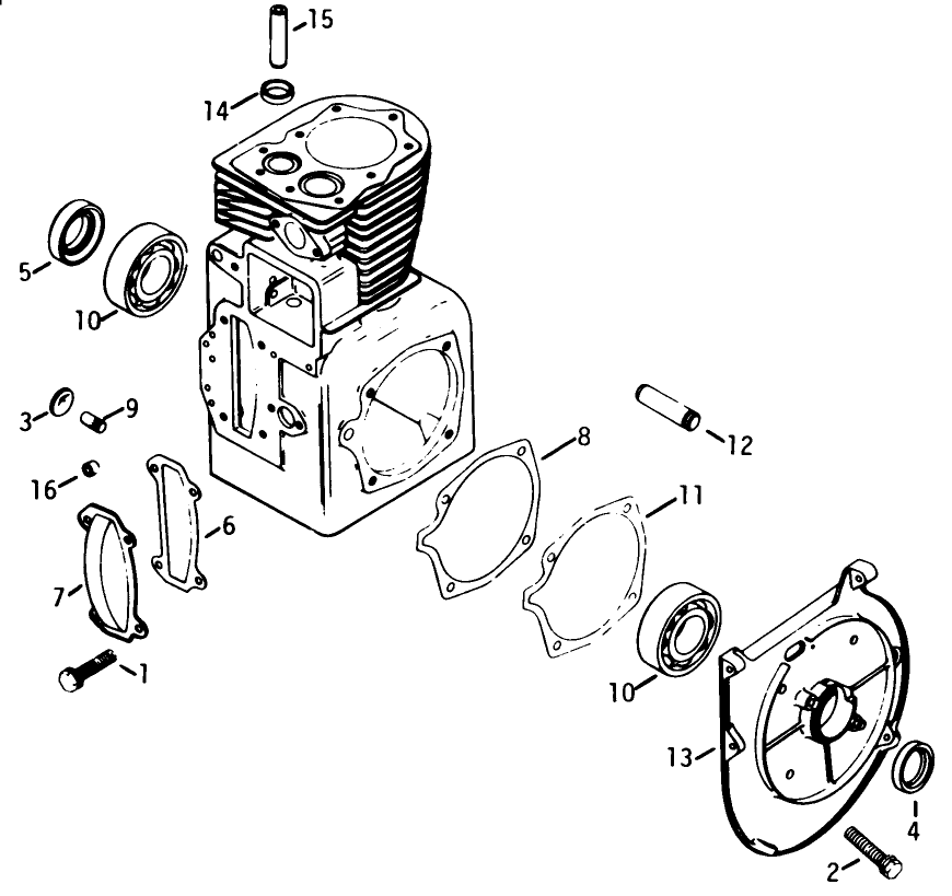 Crankcase-Engine Model No. K321s Spec. No. 60434 (continued)