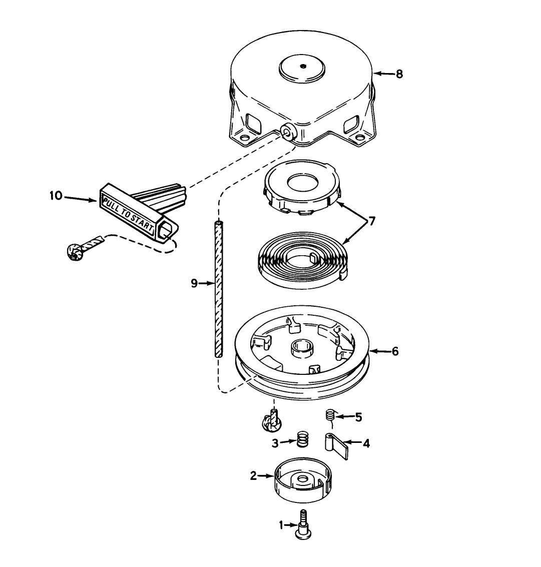Rewind Starter Tecumseh No. 590537