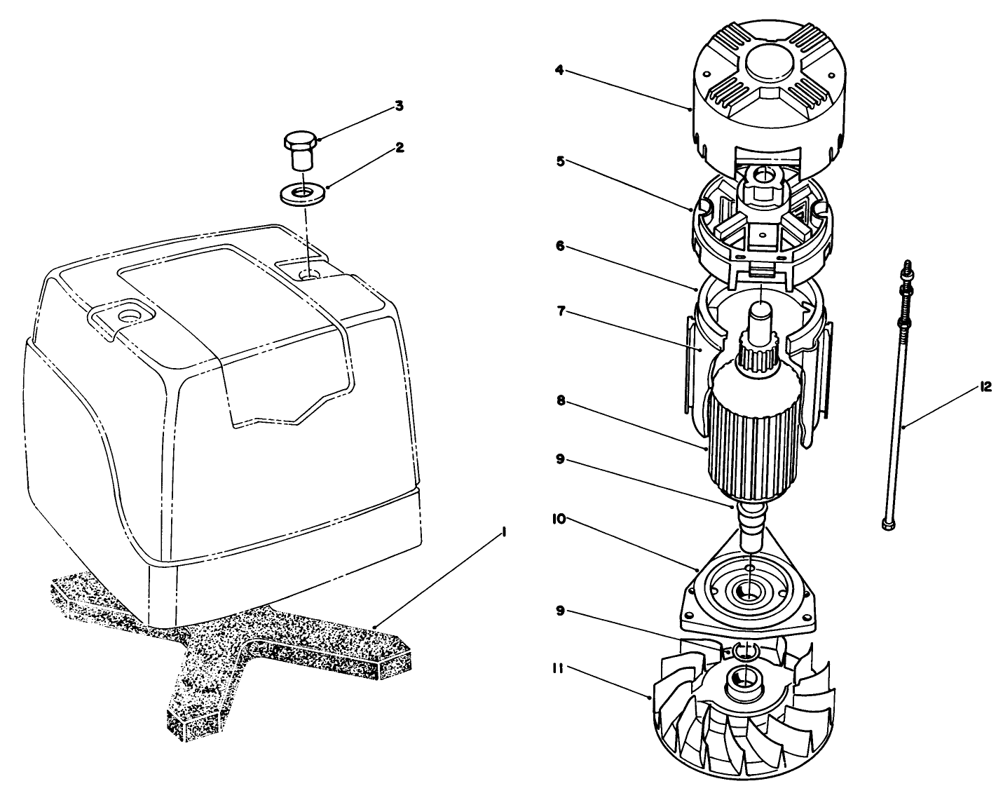 Motor Briggs & Stratton Model No 748001-0339-01