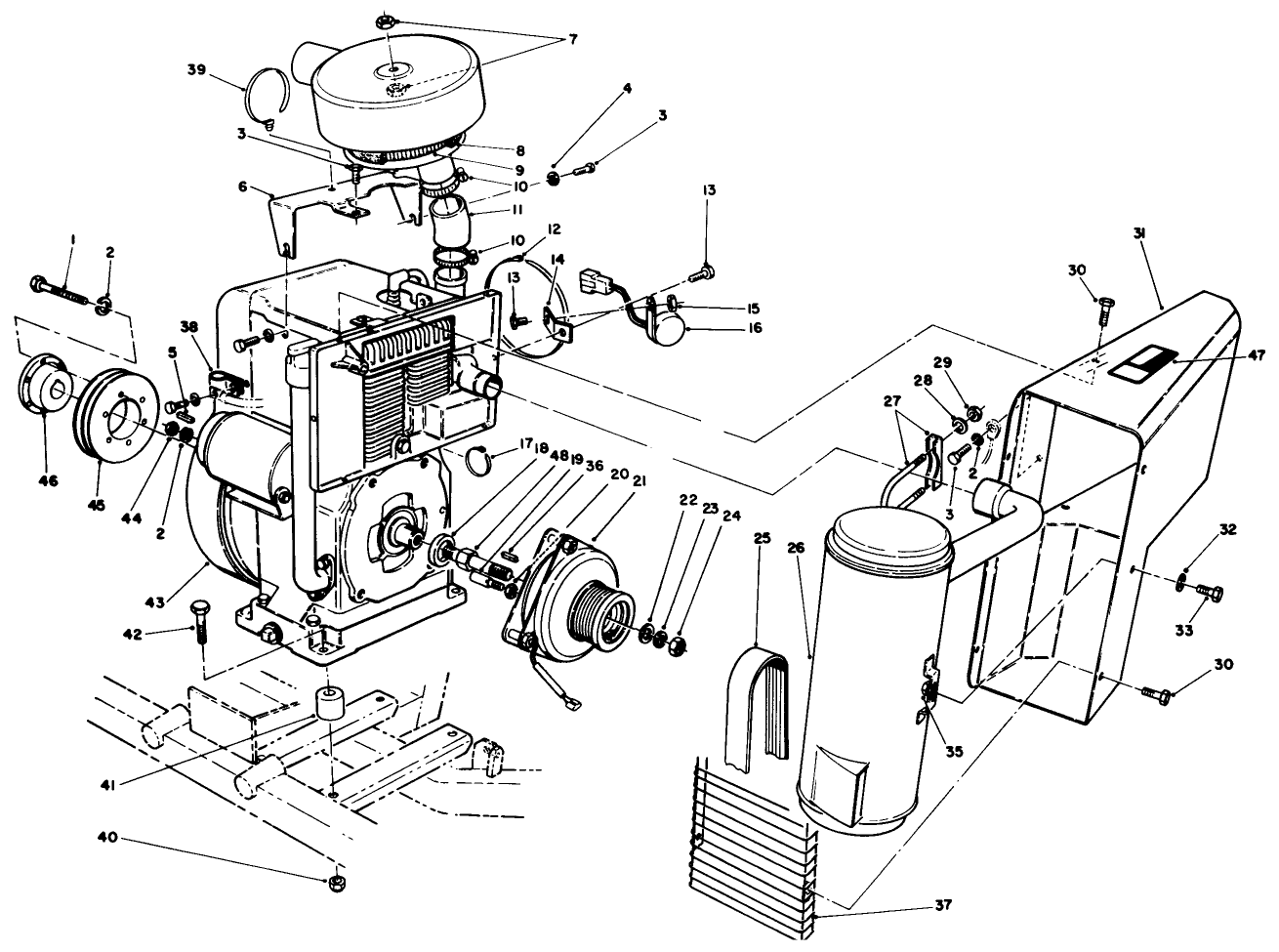 Engine & Clutch Assembly