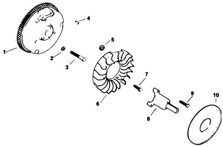 Flywheel-Kohler Engine Model No. M16 Spec. No. 711526 (cont.)