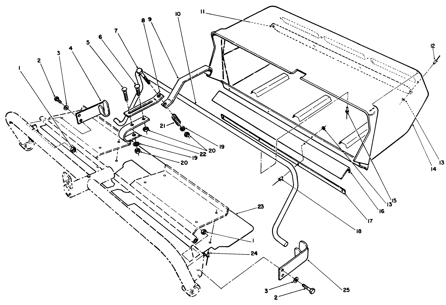 Grass Collection System Model 03433 (opt.)(cont.)(rear Cutting Unit Basket Assembly)