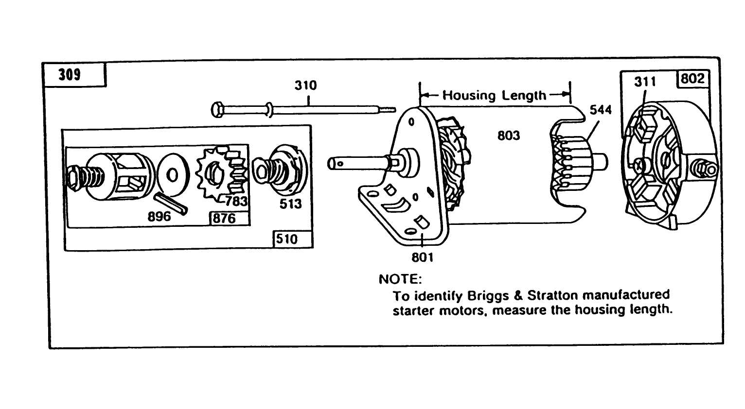 Starter Motor Assembly 12 Hp Rear Engine Rider Model 56175