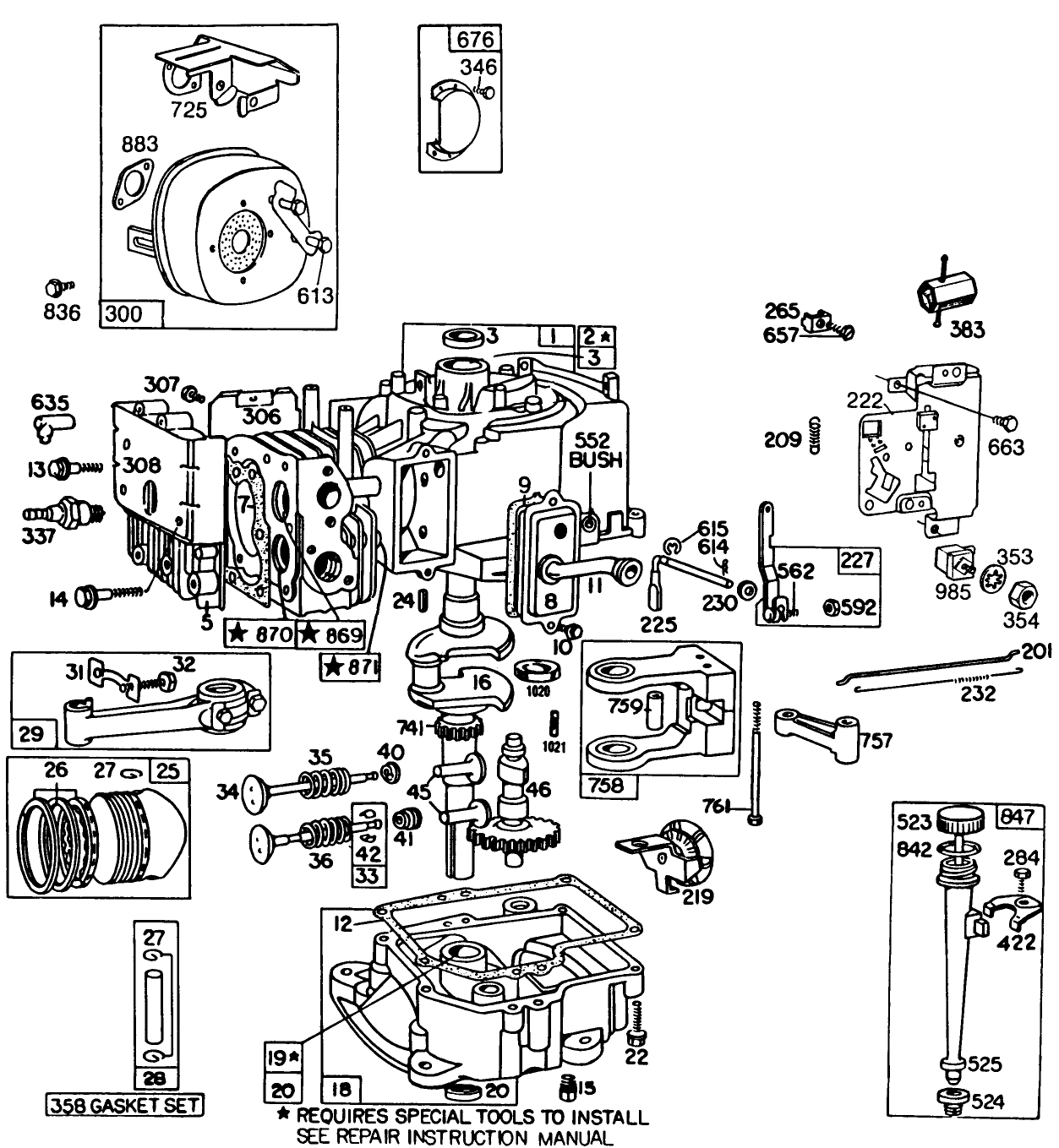 Engine Model No. 191707-2161-01 (continued)