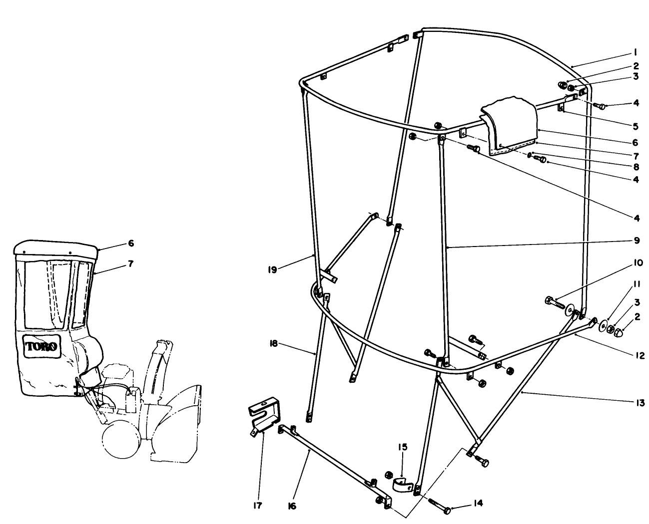 Snow Cab Assembly No. 68-9500 (optional)
