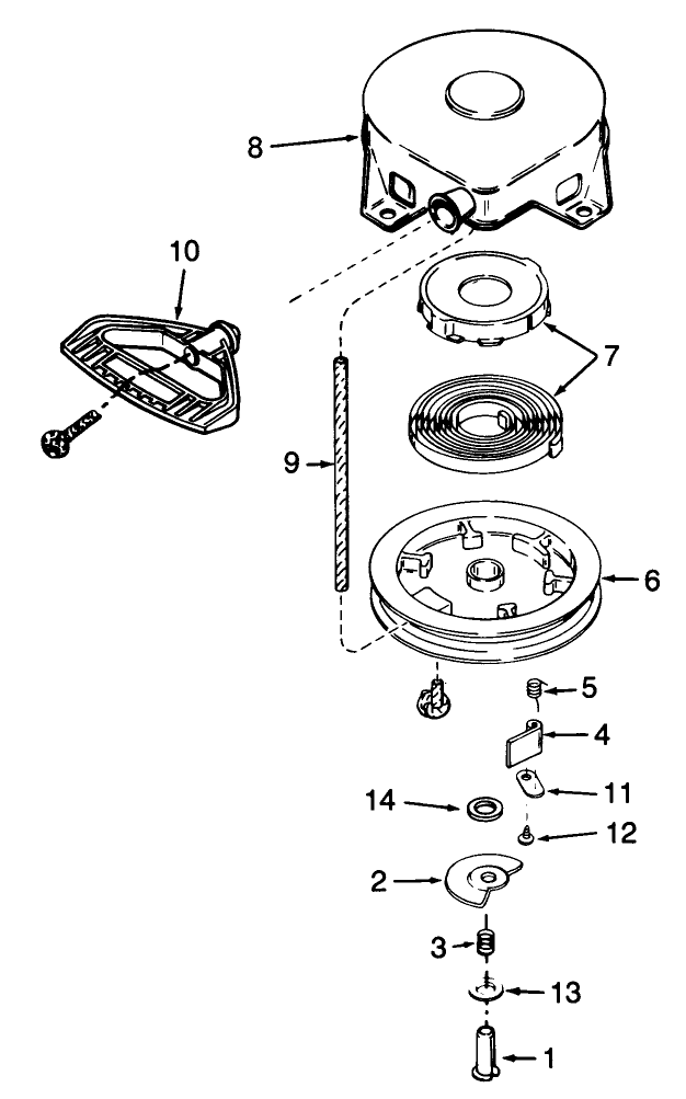 Rewind Starter Tecumseh No. 590604