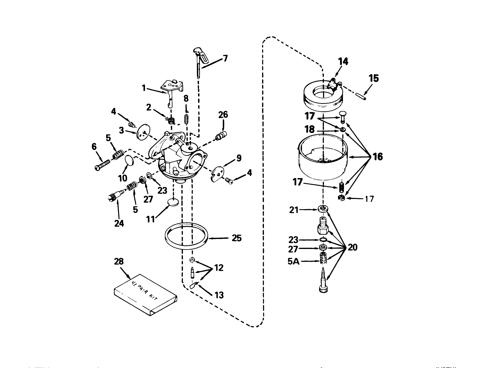 Carburetor Tecumseh No. 632334a