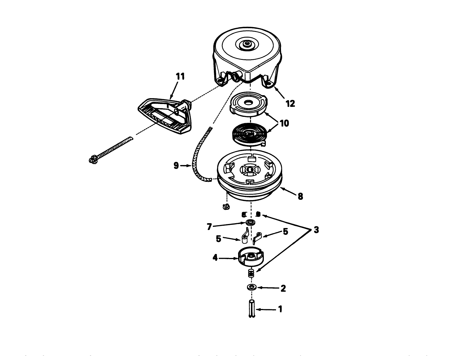 Rewind Starter Tecumseh No. 590630