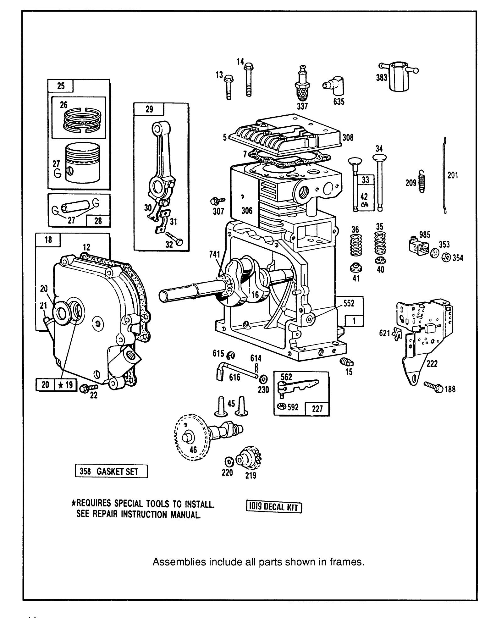 Engine Briggs & Stratton Model 190406 Type 3104-01