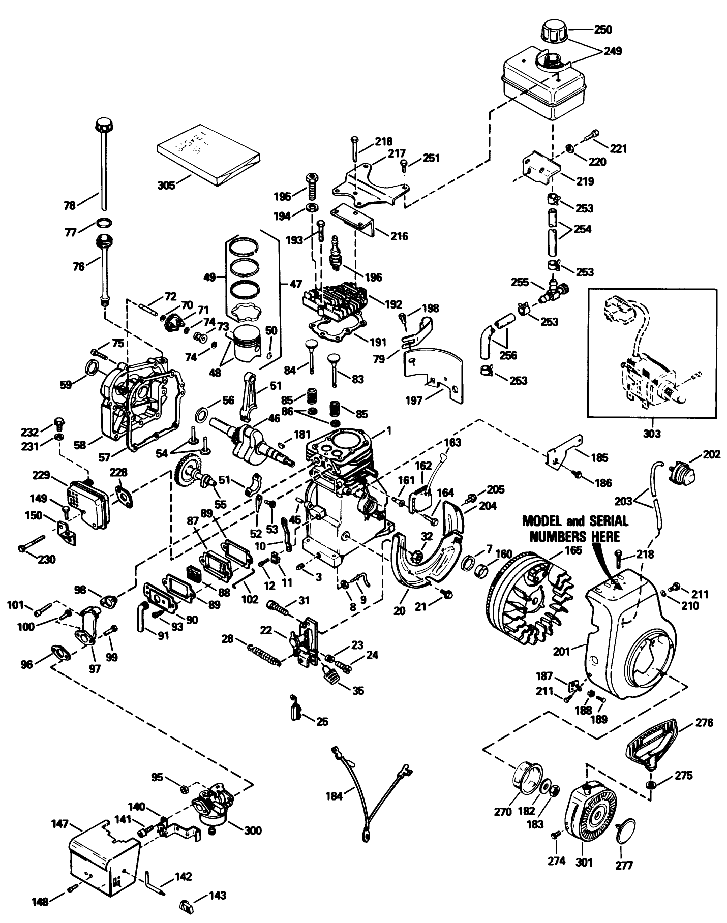 Engine Tecumseh Model Hs50-67259j